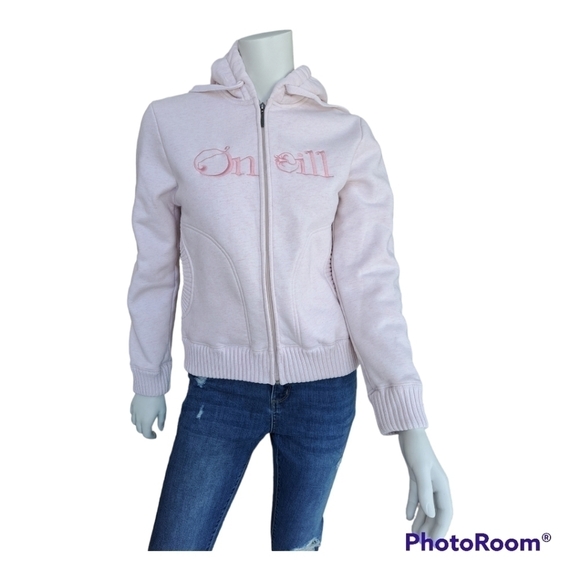 O'Neill fleeci zip up pink hoodie sweatshirt size 6 pink hooded - Picture 5 of 16